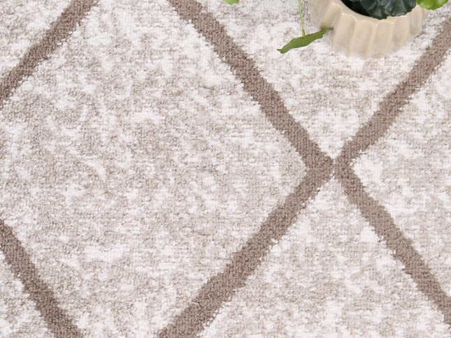 Kimberley Trellis Latte Contemporary Rug