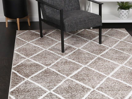 Kimberley Trellis Mocha Contemporary Rug