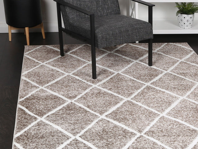 Kimberley Trellis Mocha Contemporary Rug