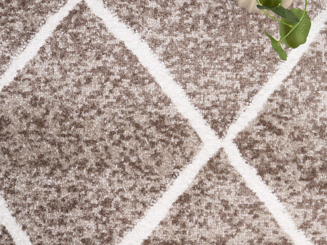 Kimberley Trellis Mocha Contemporary Rug
