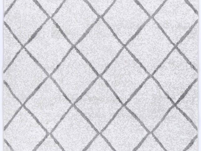 Kimberley Trellis Silver Contemporary Rug