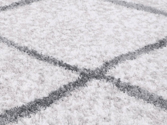 Kimberley Trellis Silver Contemporary Rug