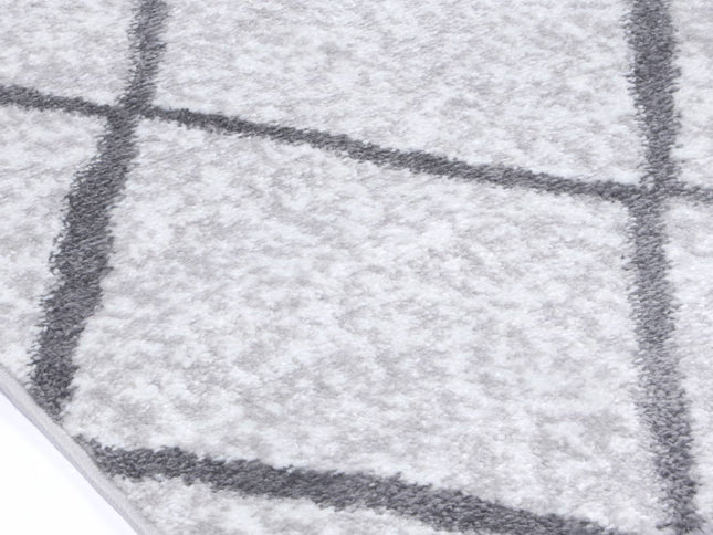 Kimberley Trellis Silver Contemporary Rug