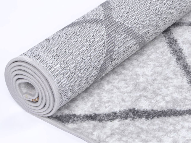 Kimberley Trellis Silver Contemporary Rug