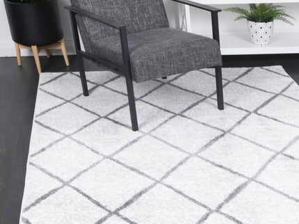 Kimberley Trellis Silver Contemporary Rug