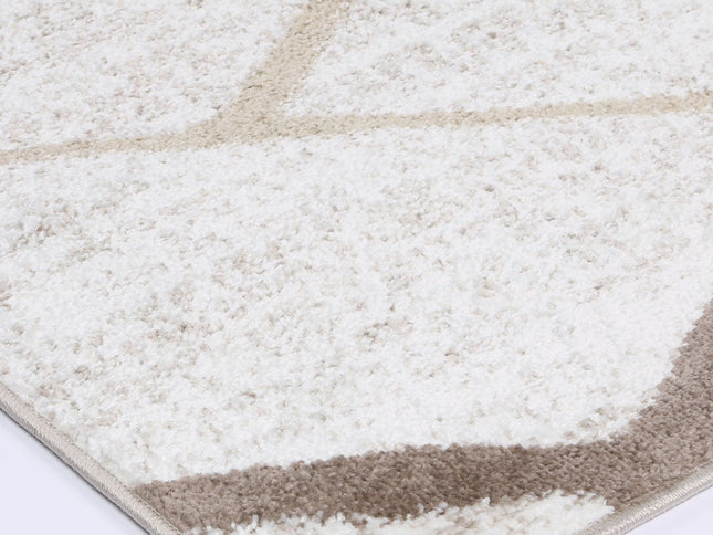 Kimberley Lattice Latte Contemporary Rug