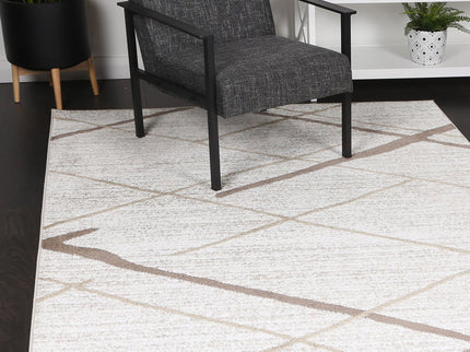 Kimberley Lattice Latte Contemporary Rug