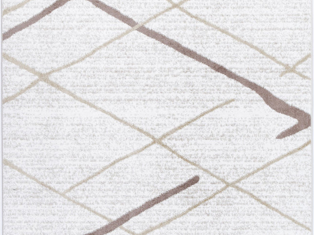 Kimberley Lattice Latte Contemporary Rug
