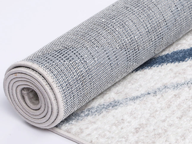 Kimberley Lattice Light Blue Contemporary Rug
