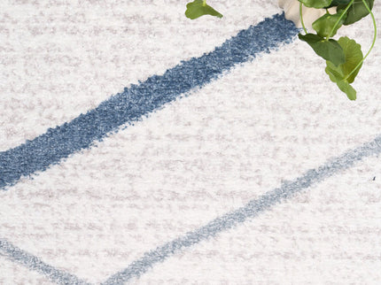 Kimberley Lattice Light Blue Contemporary Rug