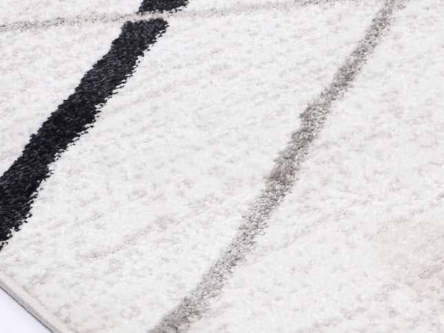 Kimberley Lattice Salt & Pepper Contemporary Rug