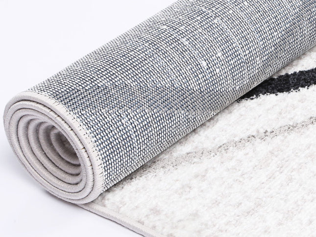 Kimberley Lattice Salt & Pepper Contemporary Rug