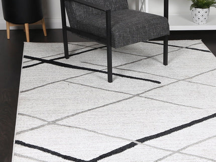 Kimberley Lattice Salt & Pepper Contemporary Rug