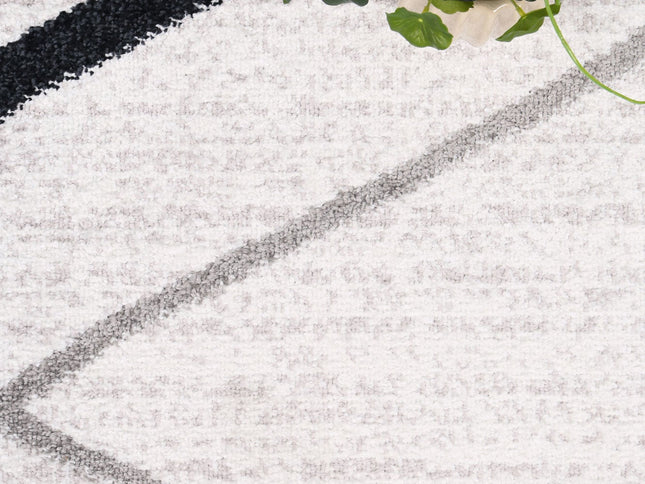 Kimberley Lattice Salt & Pepper Contemporary Rug