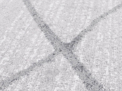 Kimberley Lattice Silver Contemporary Rug