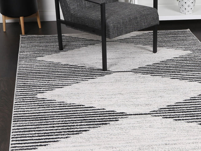 Kimberley Diamond Charcoal Contemporary Rug