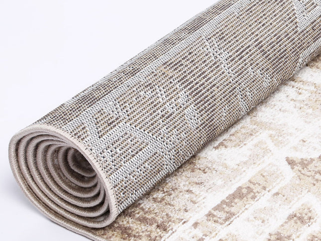 Kimberley Matrix Geometric Latte Rug