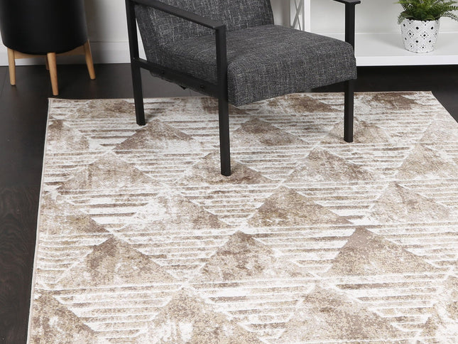 Kimberley Matrix Geometric Latte Rug