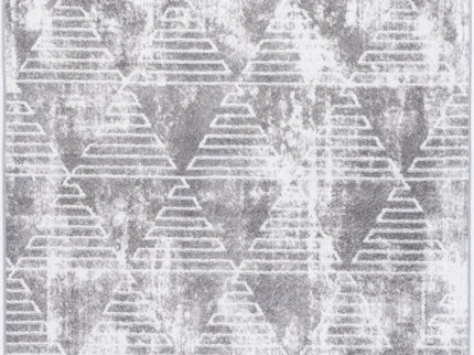 Kimberley Matrix Geometric Silver Rug