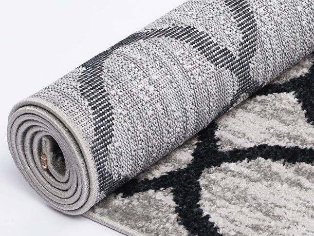 Kimberley Repeat Charcoal Contemporary Rug