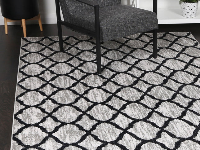 Kimberley Repeat Charcoal Contemporary Rug