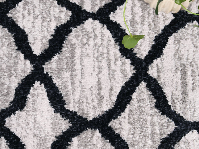 Kimberley Repeat Charcoal Contemporary Rug