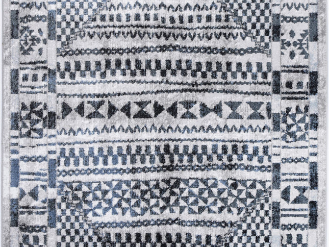 Kimberley Aztec Blue Contemporary Rug