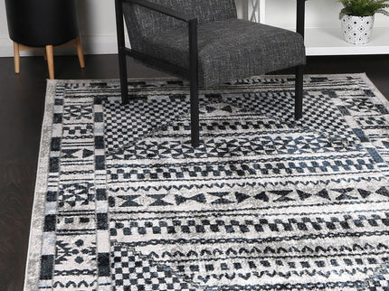 Kimberley Aztec Blue Contemporary Rug