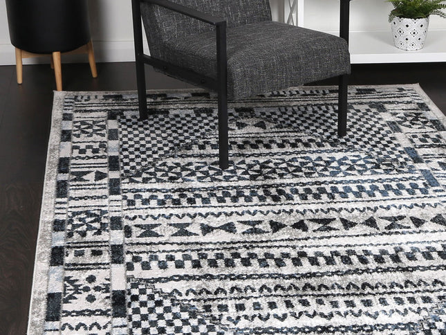 Kimberley Aztec Blue Contemporary Rug