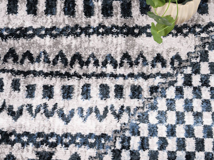 Kimberley Aztec Blue Contemporary Rug