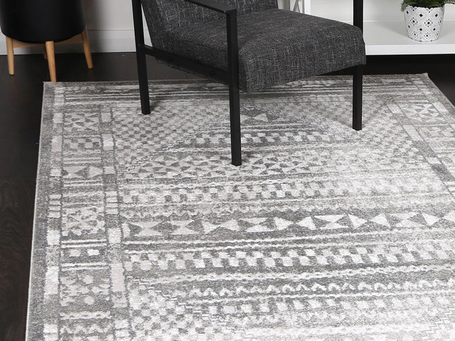 Kimberley Aztec Grey Contemporary Rug