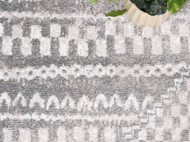 Kimberley Aztec Grey Contemporary Rug