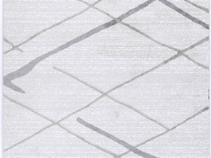 Kimberley Lattice Silver Contemporary Rug