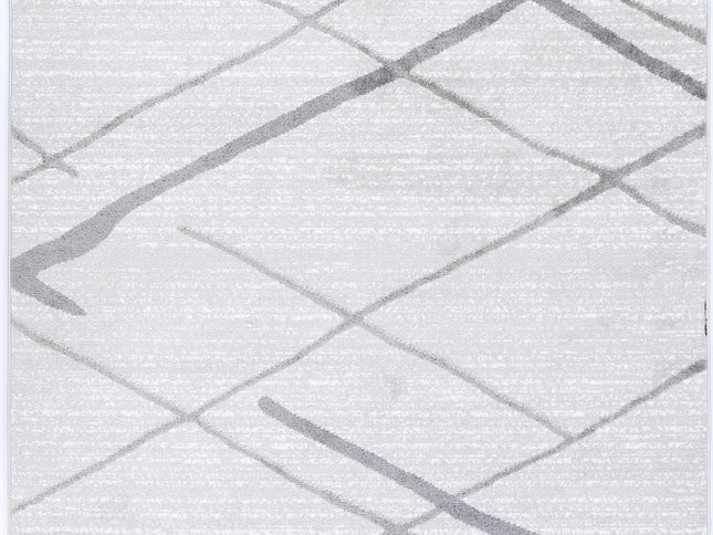 Kimberley Lattice Silver Contemporary Rug