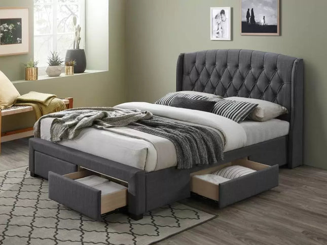Kingston Queen Bed - Dark Grey
