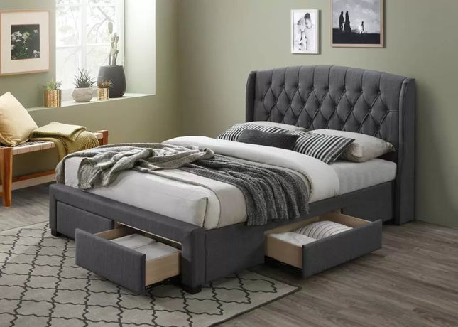 Kingston Queen Bed - Dark Grey