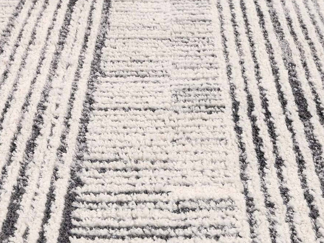 Legend Pan Geometric Light Grey Rug