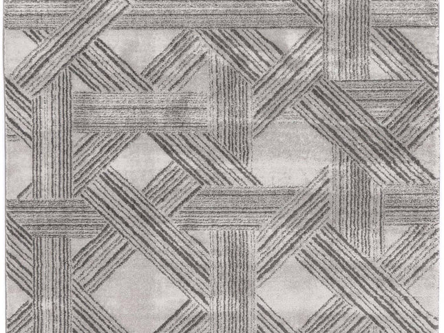 Legend Hermes Geometric Grey Rug