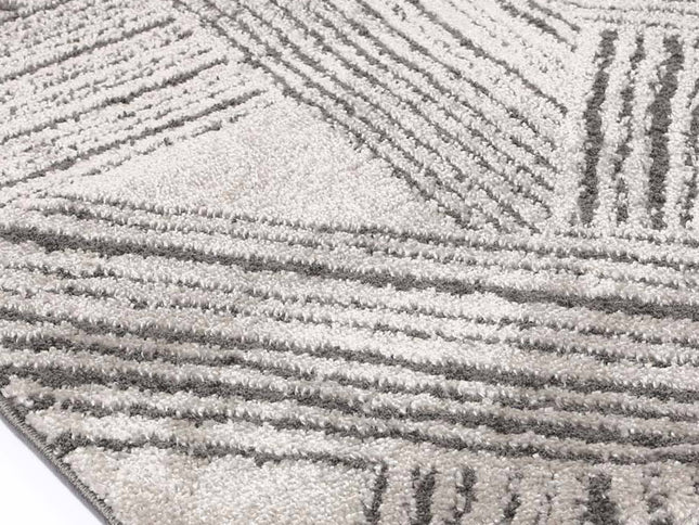 Legend Hermes Geometric Grey Rug