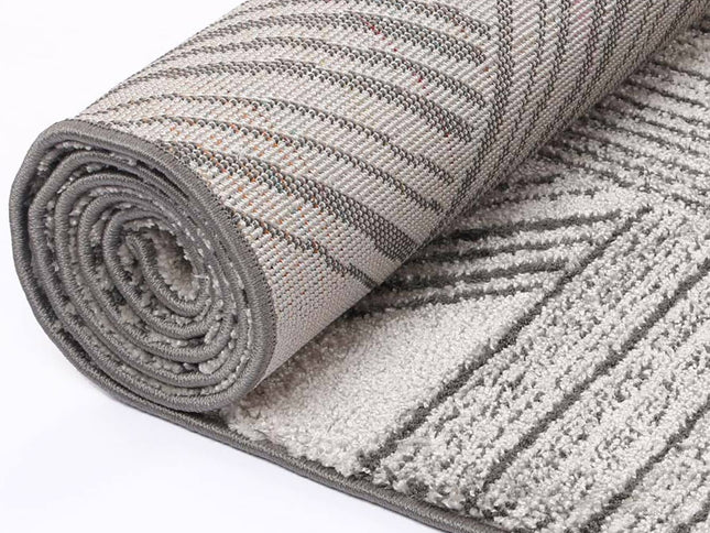Legend Pan Geometric Light Grey Rug