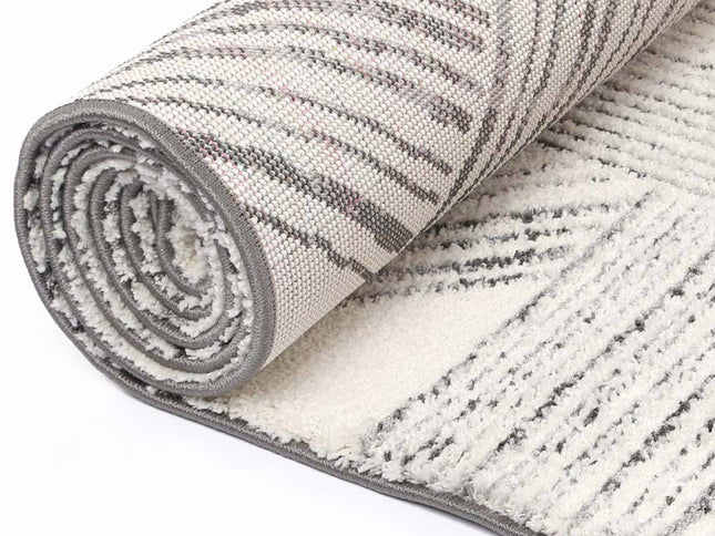 Legend Hermes Geometric Grey Rug