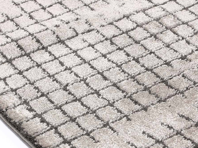 Legend Bacchus Geometric Grey Rug