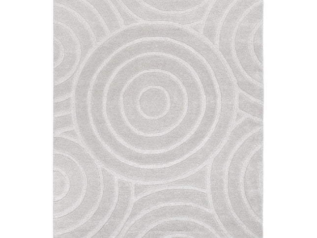Les Nomades Ellipse Light Grey Wool Rug