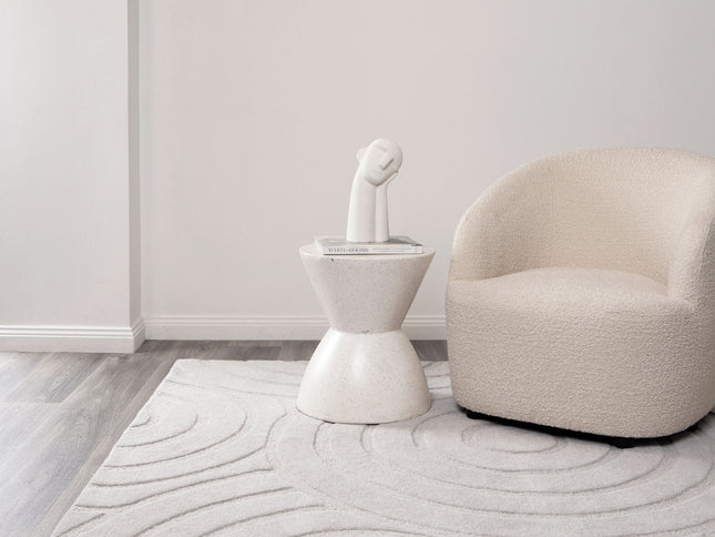 Les Nomades Ellipse Light Grey Wool Rug