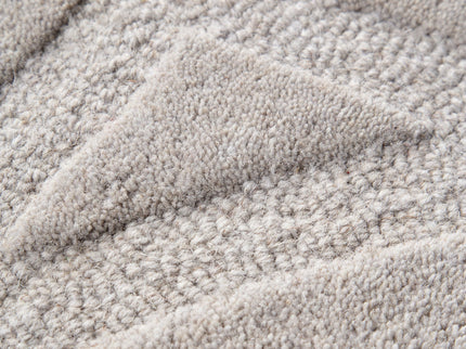 Les Nomades Ellipse Light Grey Wool Rug