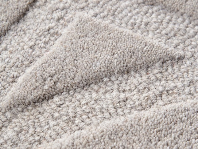 Les Nomades Ellipse Light Grey Wool Rug