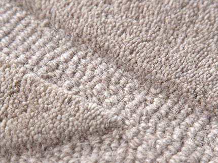 Les Nomades Ellipse Beige Wool Rug