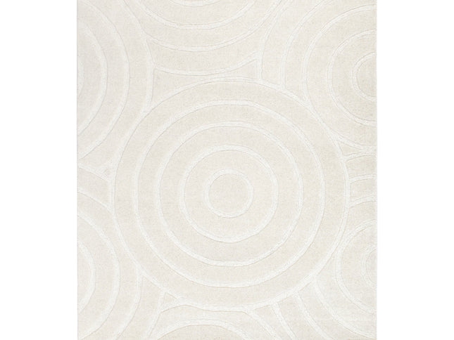 Les Nomades Ellipse Cream Wool Rug