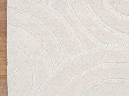 Les Nomades Ellipse Cream Wool Rug