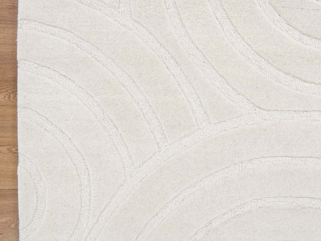 Les Nomades Ellipse Cream Wool Rug